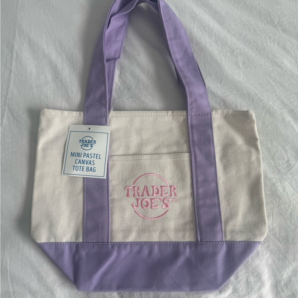 Canvas Tote Bag Set - Pink, Blue, Green, Purple - Picture 3 of 8
